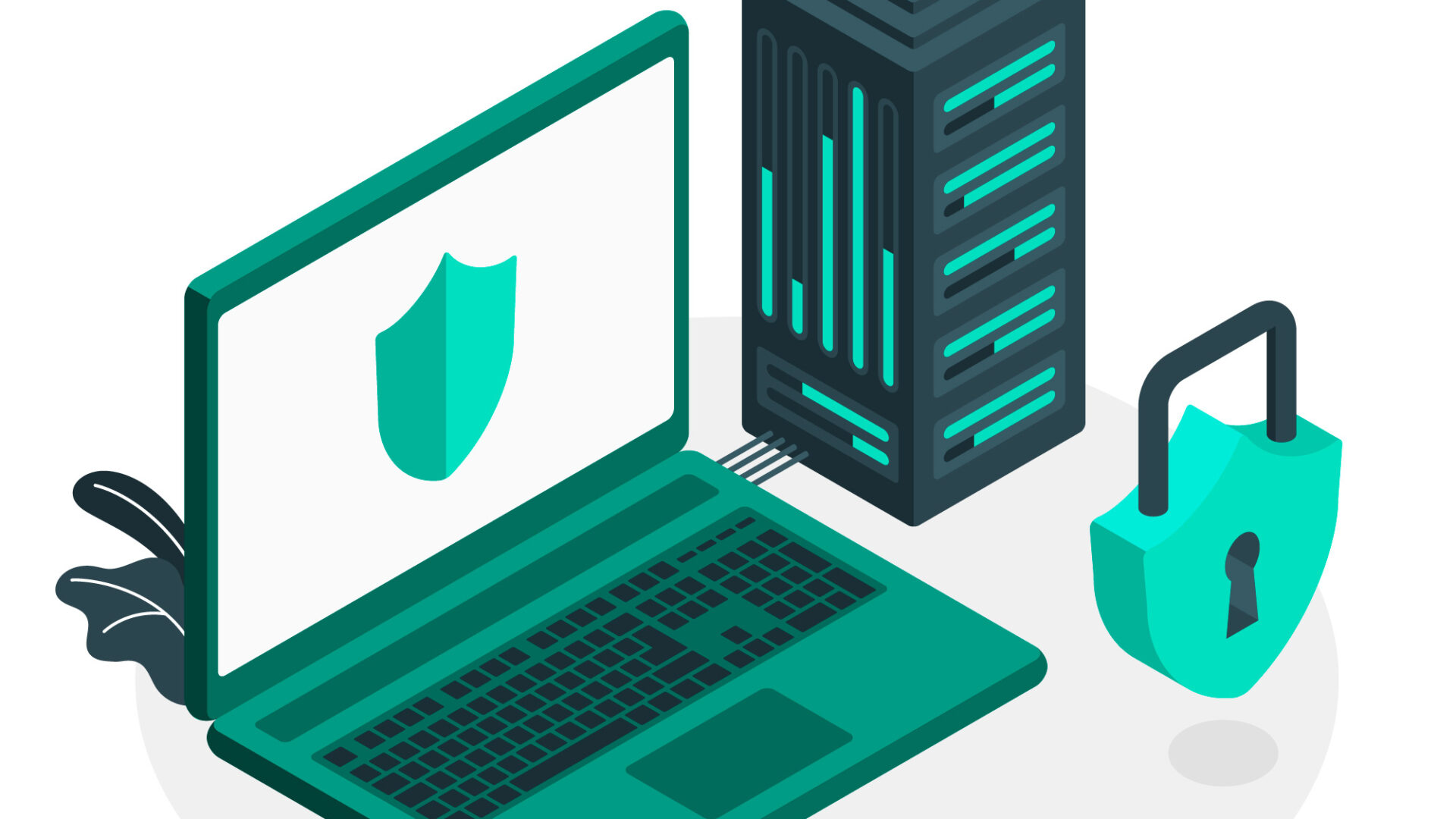 Ein abstraktes digitales Schloss mit Netzwerkverbindungen im Hintergrund symbolisiert den Schutz sensibler Daten und IT-Infrastrukturen durch moderne Cybersecurity-Lösungen