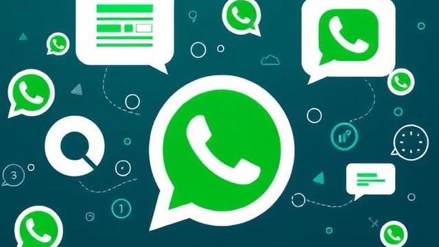 Visualisierung einer WhatsApp Marketing Campaign mit Smartphone, Chatnachrichten und Symbolen für Zielgruppenansprache und Reichweite